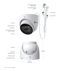 TP-Link VIGI 4MP IR Motorised Varifocal Turret Network Camera INSIGHT-S445ZI