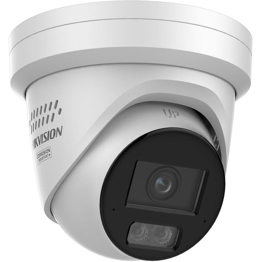 Hikvision 8MP 4K Smart Hybrid Light ColorVu 3.0 Turret Camera With Strobe / Speaker White DS-2CD2387G3-LIS2UY/SL