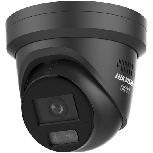 Hikvision 8MP 4K Smart Hybrid Light ColorVu 3.0 Turret Camera With Strobe / Speaker Black DS-2CD2387G3-LIS2UY/SL-BLK