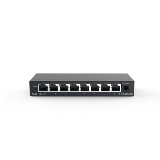 Ruijie 8-port 10/100/1000Mbps Unmanaged Non-PoE Switch RG-ES108GD
