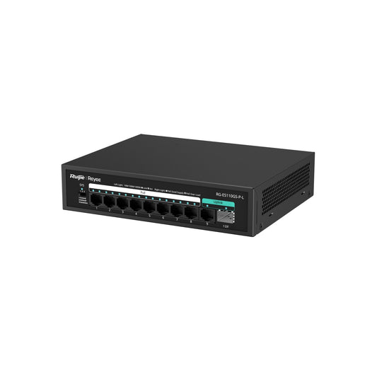 Ruijie 10-Port 10/100/1000 Mbps Unmanaged PoE Switch RG-ES110GS-P-L