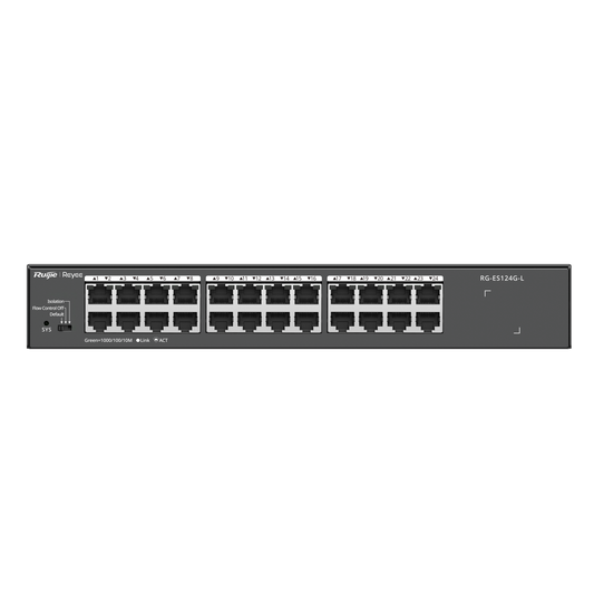 Ruijie 24-Port 10/100/1000 Mbps Unmanaged Non-PoE Switch RG-ES124G-L
