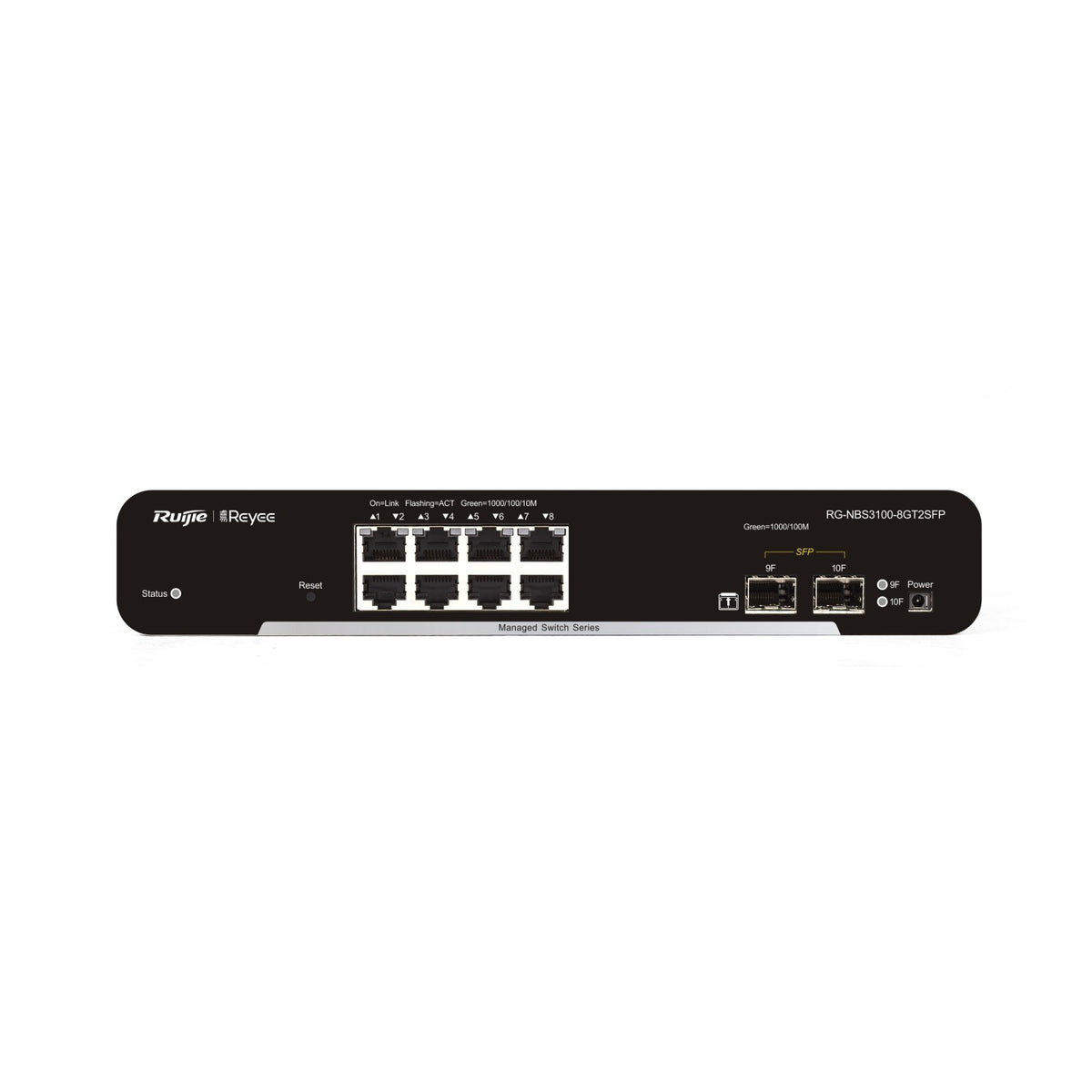 Ruijie Reyee 10-Port Gigabit Layer 2 Cloud Managed Non-PoE Switch RG-NBS3100-8GT2SFP