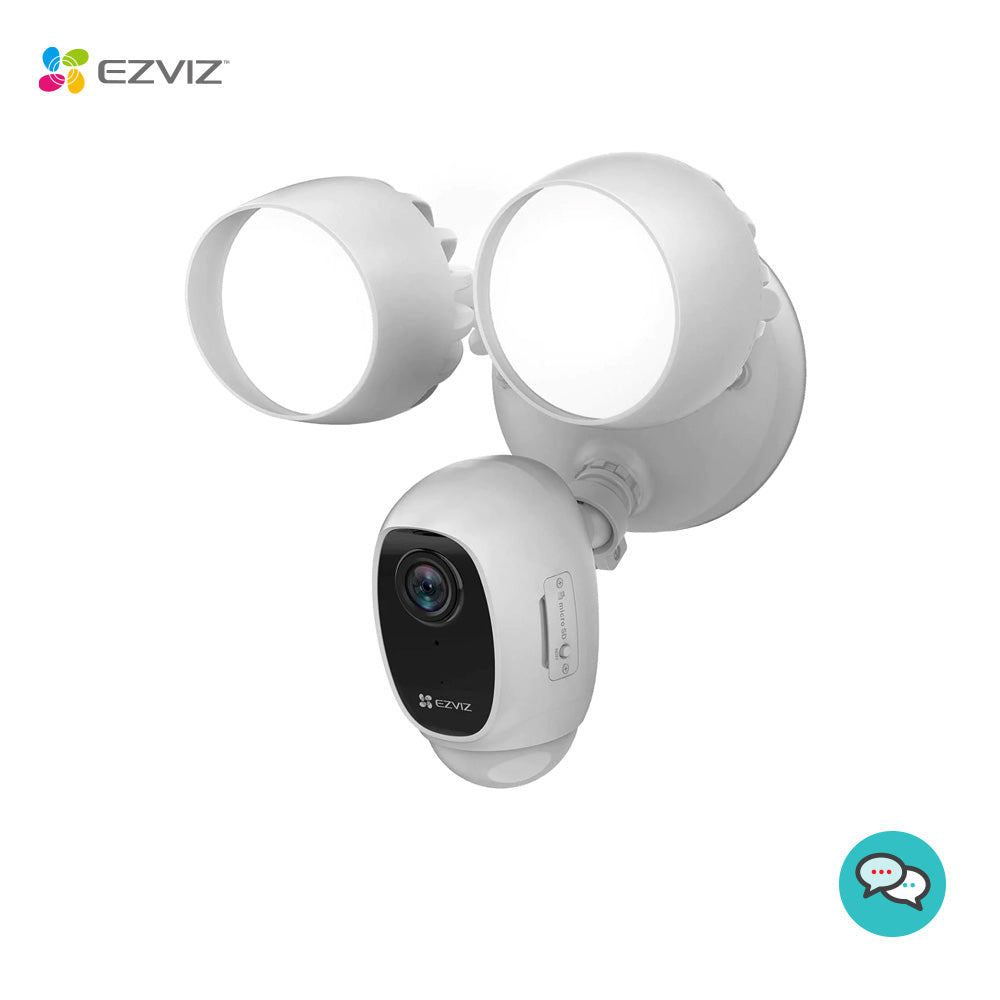 EZVIZ White Two-in-One Outdoor with Floodlights Security Light Camera LC1C