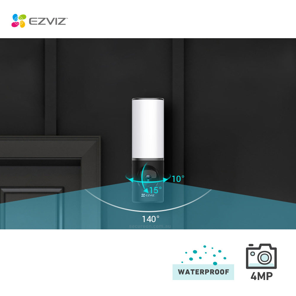 EZVIZ 4MP 2 in 1 Smart Security Outdoor with AI Wall-Light Camera LC3