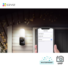 EZVIZ 4MP 2 in 1 Smart Security Outdoor with AI Wall-Light Camera LC3