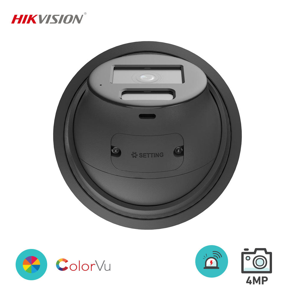 Hikvision DS-2CD2347G2-LSU/SL 4MP ColorVu Strobe and Mic Fixed Turret Network Camera