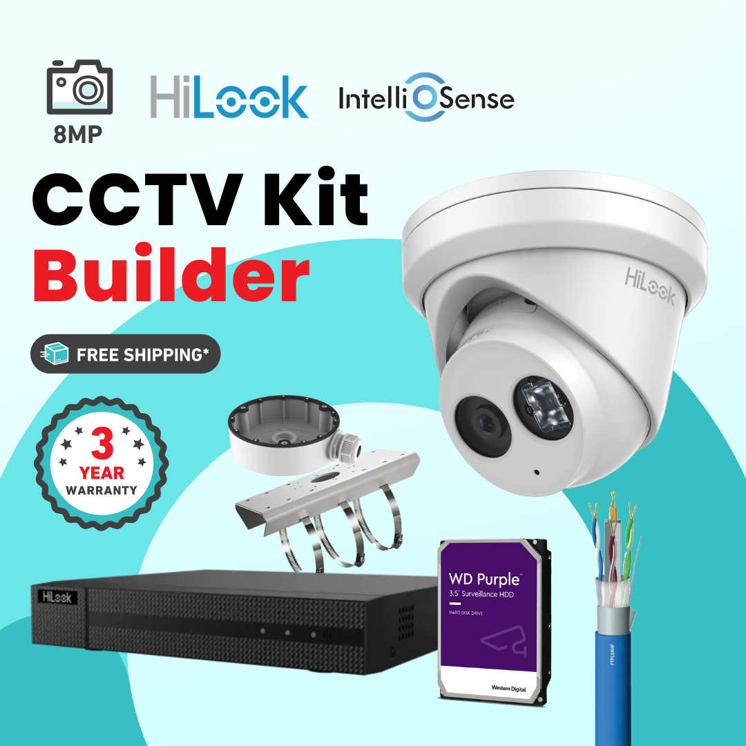 Build Your Own HiLook 8MP Turret Cameras IntelliSense Security Kit