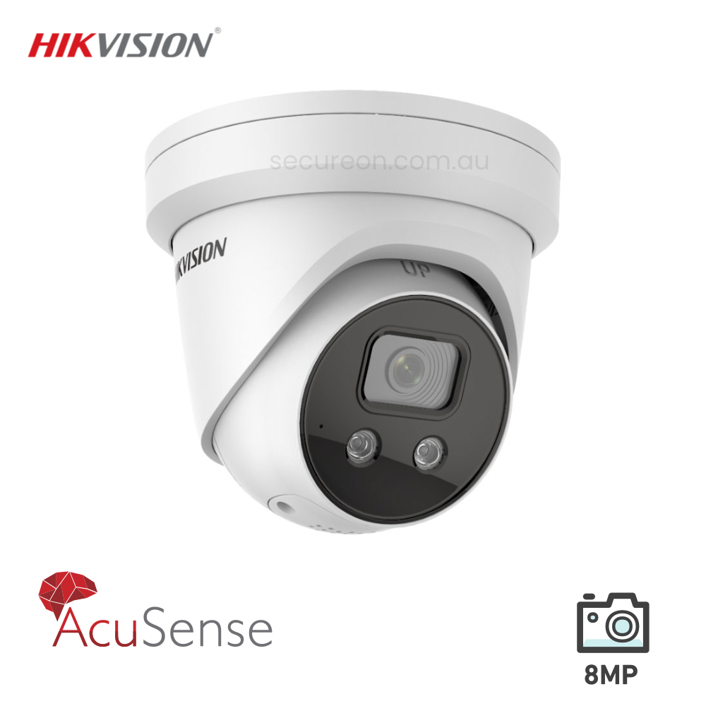 Hikvision Acusense 8MP AcuSense Fixed Turret Network Camera DS-2CD2386G2-I