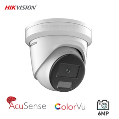 Hikvision 6MP Smart Hybrid Light with ColorVu Fixed Turret Network Camera DS-2CD2367G2H-LISU/SL