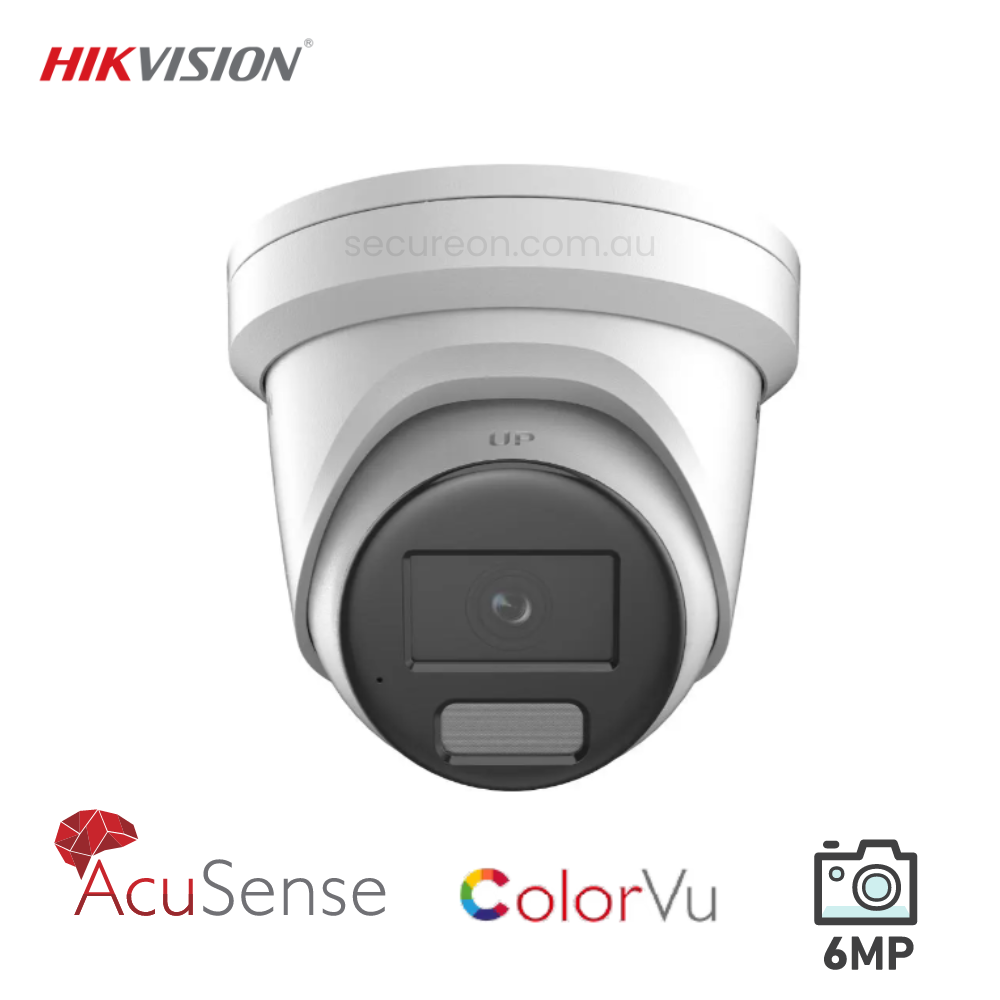 Hikvision DS-2CD2367G2H-LISU/SL 6MP Smart Hybrid Light with ColorVu Fixed Turret Network Camera