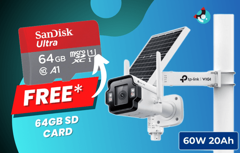 TP-Link VIGI 4G Bullet Camera Solar Security Kit 60W 20AH KIT-TP-4GSOLAR60W/S345