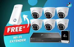 TP-Link VIGI 6 x 8MP Full Colour Security Camera Kit TP-8M6CAM/4T/485