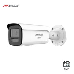 Hikvision 6MP ColorVu 3.0 Bullet Security Camera - 4mm Lens, Smart Hybrid Light, Live Guard Strobe & Siren - DS-2CD2T67G3-LIS2UY-SL