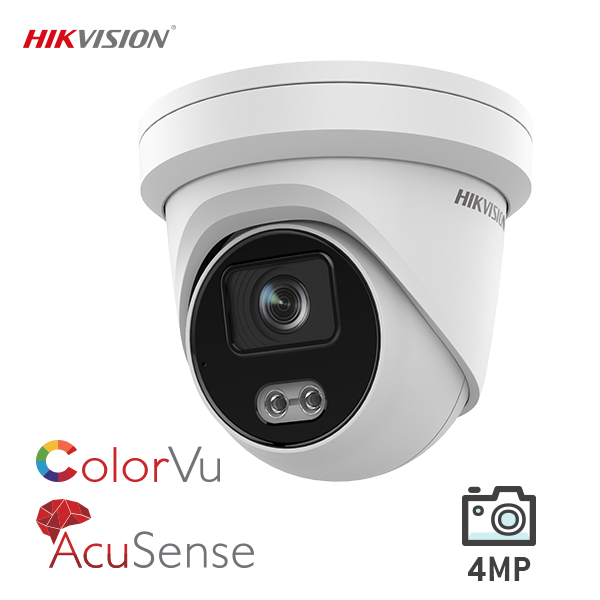 Hikvision DS-2CD2347G2-LU 4MP Gen2 Outdoor ColorVu AcuSense with Mic Turret Camera