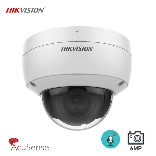 Hikvision 6MP Outdoor Dome Acusense with Audio/Alarm & Mic Camera DS-2CD2166G2-ISU