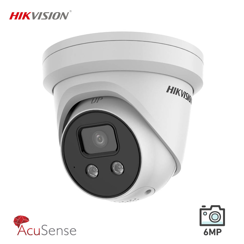 Hikvision 6MP Turret Live Guard AcuSense with Strobe Network IP Camera DS-2CD2366G2-ISU/SL