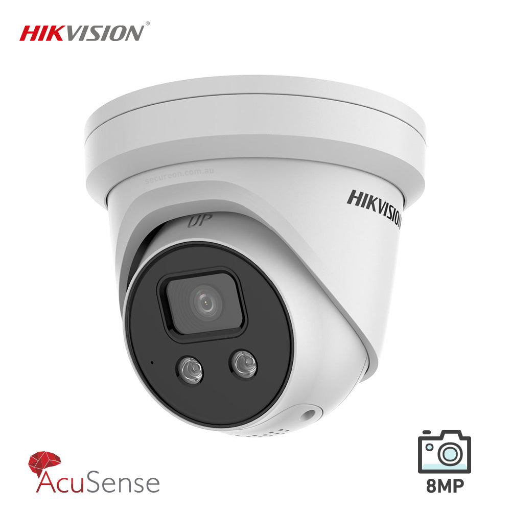 Hikvision 8MP Sound and Strobe AcuSense Turret Camera DS-2CD2386G2-ISU/SL