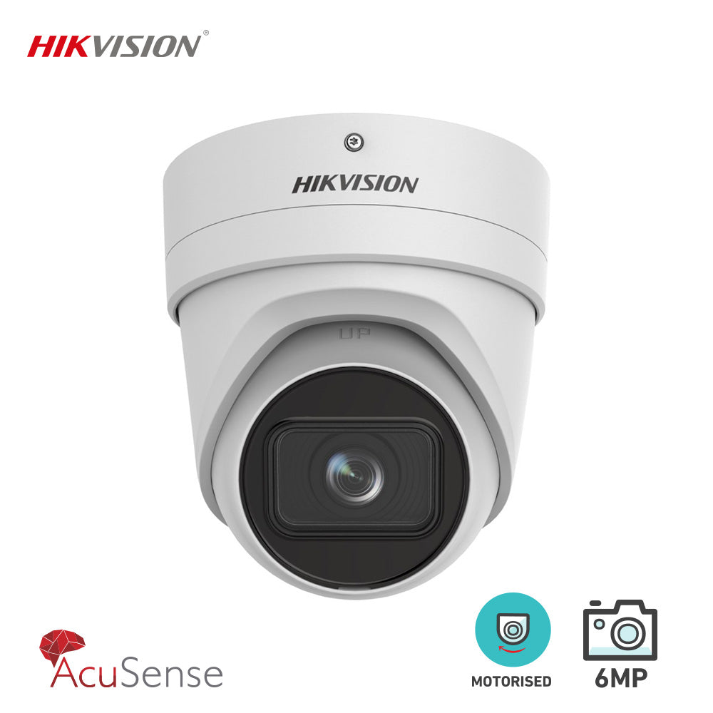 Hikvision DS-2CD2H66G2T-IZS 6MP Outdoor Motorised VF Turret Acusense Surveillance Camera