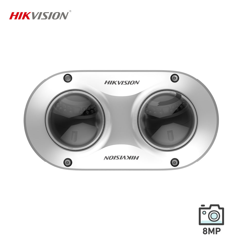 Hikvision DS-2CD6D82G0-IH 4K 2x 8MP Sensor WDR Dual-Directional Lens Panovu Camera