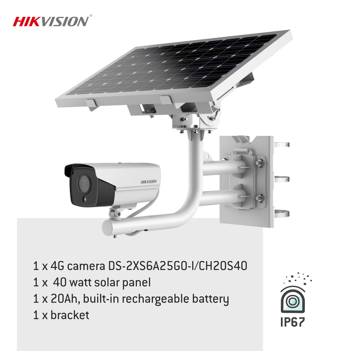 Hikvision DS-2XS6A25G0-I Standalone Solar Powered Security Site Kit