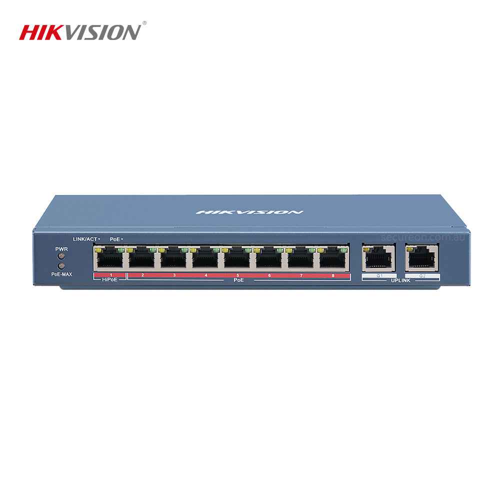 Hikvision DS-3E0310HP-E 8 Port Fast Ethernet Unmanaged POE Switch
