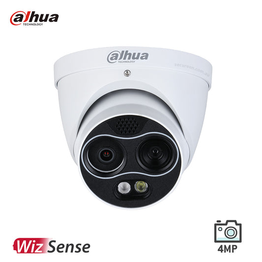 Dahua DH-TPC-DF1241 4MP WizSense Thermal Network Eyeball Indoor Outdoor Camera