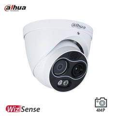 Dahua DH-TPC-DF1241 4MP WizSense Thermal Network Eyeball Indoor Outdoor Camera