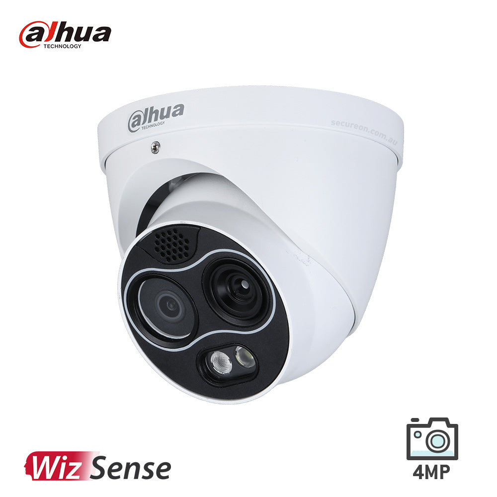 Dahua DH-TPC-DF1241 4MP WizSense Thermal Network Eyeball Indoor Outdoor Camera