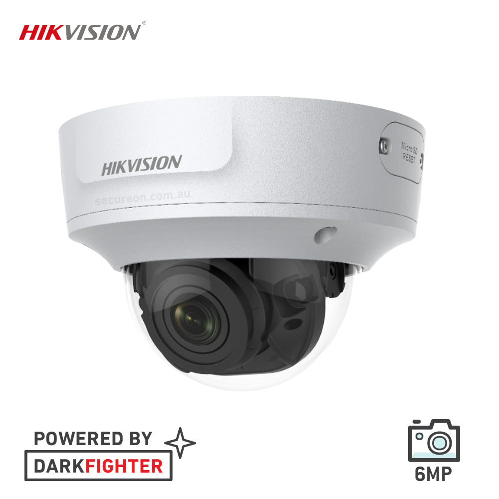 Hikvision DS-2CD2765G1-IZS 6MP Outdoor Motorised Varifocal Dome Network Camera 30m IR 2.8-12mm
