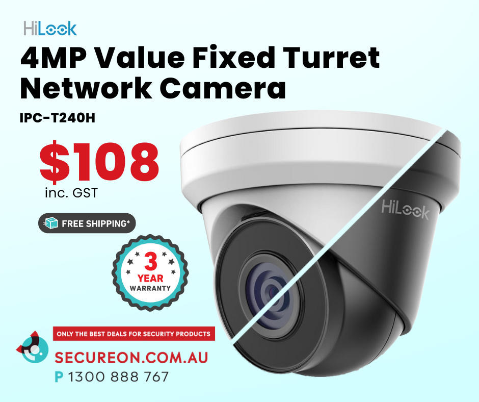 HiLook IPC-T240H 4MP Fixed Network IR Turret Camera