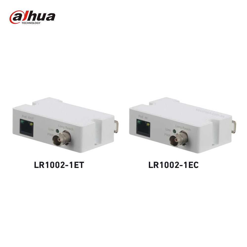Dahua KIT-DH-LR1002-1ET/LR1002-1EC Long Reach Ethernet Over Coax Extender Trasmitter & Receiver
