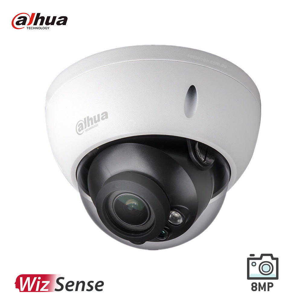 Dahua 8MP IR Vari-focal Dome Motorised WizSense Network Camera DH-IPC-HDBW3841RP-ZAS-27135