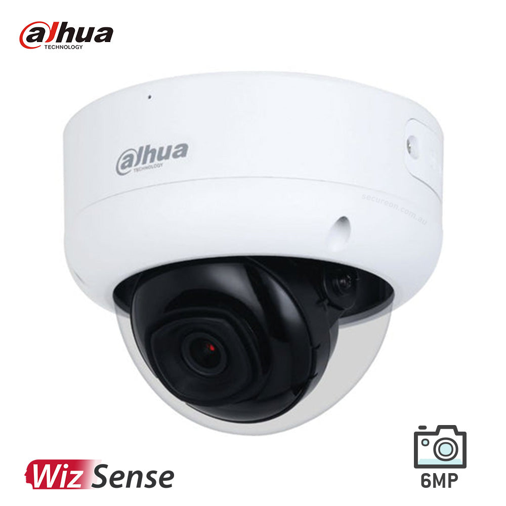 Dahua 6MP 50m IR Fixed-focal Dome WizSense Network Camera DH-IPC-HDBW3666EP-AS-AUS